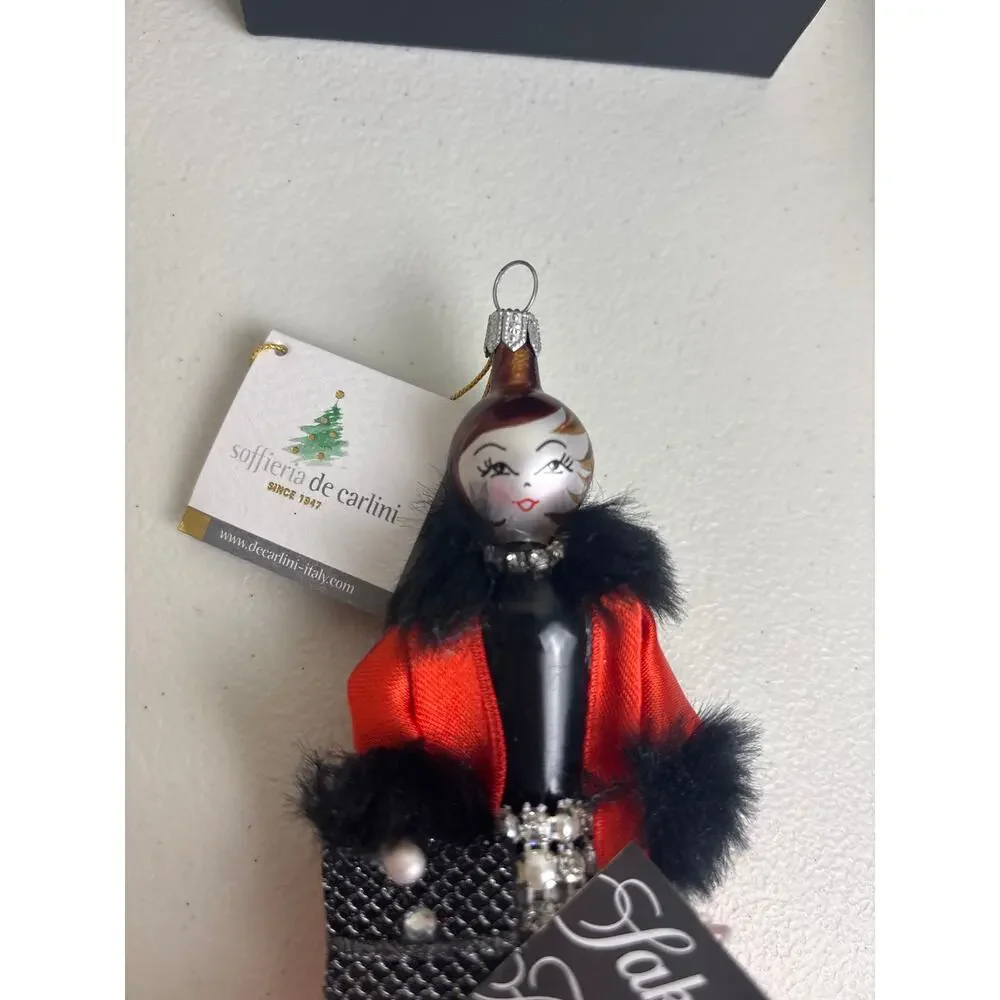 De Carlini x Saks Fifth Avenue Fashion Lady Christmas Ornament – Made in Italy